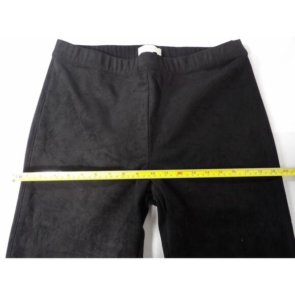 Talbots 14 Pant Faux Suede Black Pull On Tapered Ankle Stretch High Rise - Picture 8 of 14